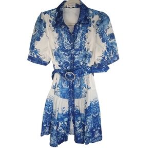 L'atiste By Amy Dress Meddium Blue Toille